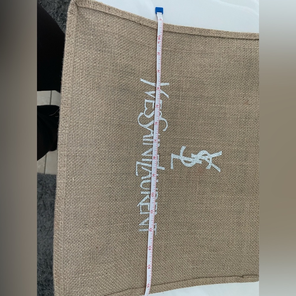 Used YSL GWP Brown Canvas Tote with Glittery Logo - Picture 12 of 13